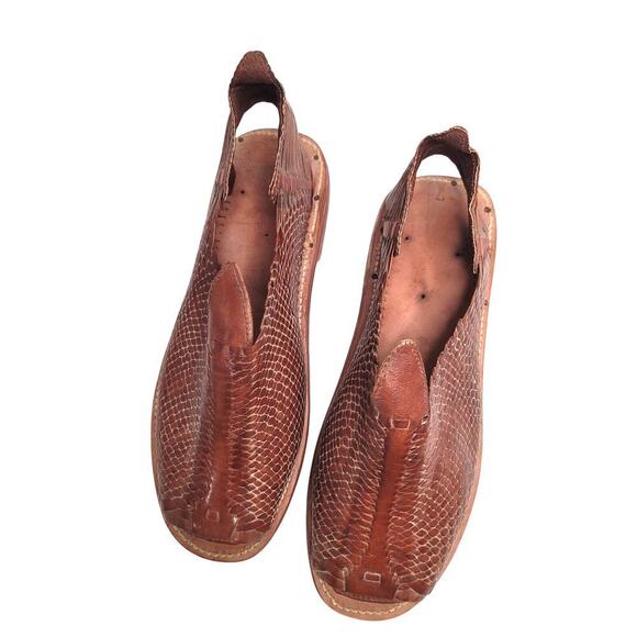 Handmade summer leather shoes for men Size 7 main image 8